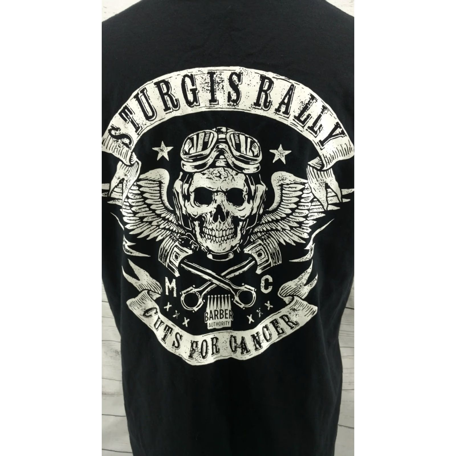 Gildan Sturgis Black Hills Motorcycle Rally South Dakota 75th Anniversary Shirt Large Shirt Mens Black 100% Cotton Graphic Tee T-Shirt Size US L / EU 52-54 / 3 - 4 Thumbnail