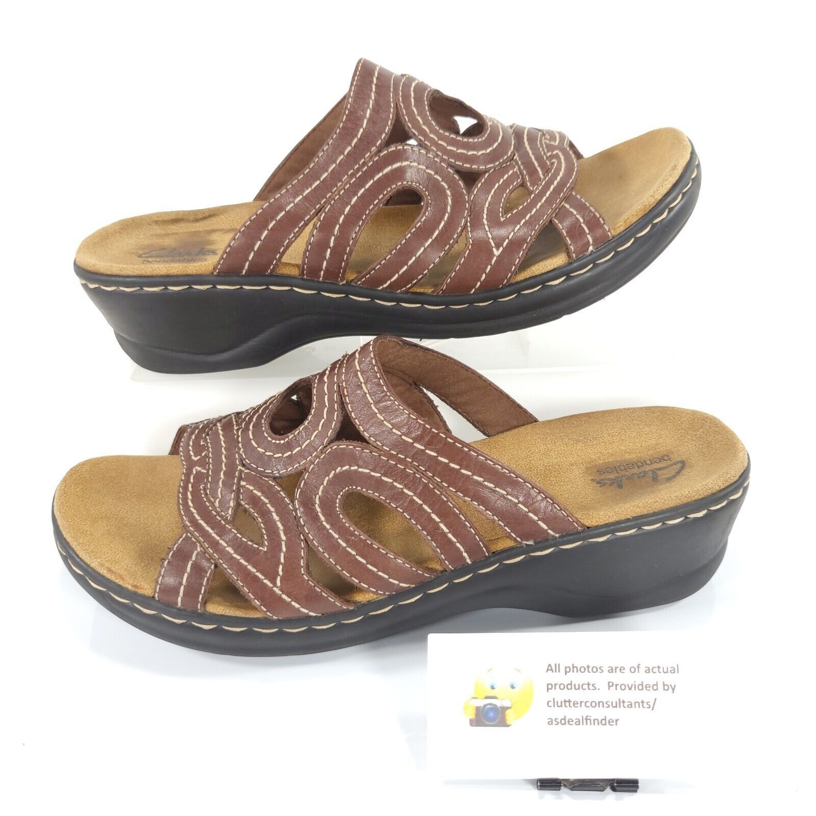 Clarks Clarks Bendables Wedge Sandal Womens Size 11 60237 Brown Size US 11 / IT 41 - 5 Thumbnail