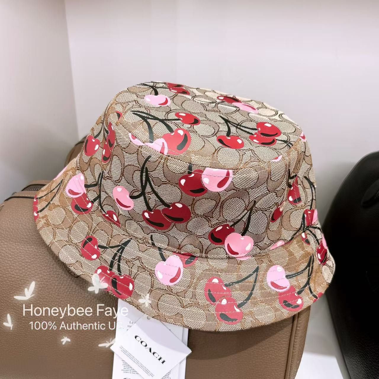 Coach 🍒 Signature Cherry Swirl Print Bucket Hat XS/S CZ550 Size ONE SIZE - 1 Thumbnail