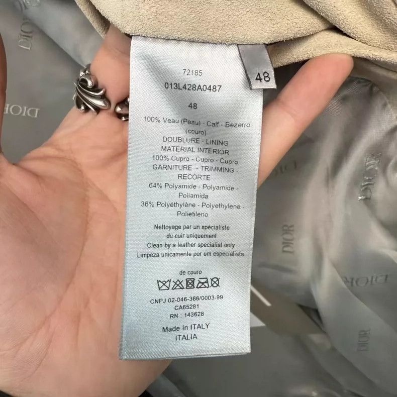 Dior Dior Beige Suede Leather Jacket New-2505 Size US L / EU 52-54 / 3 - 6 Thumbnail