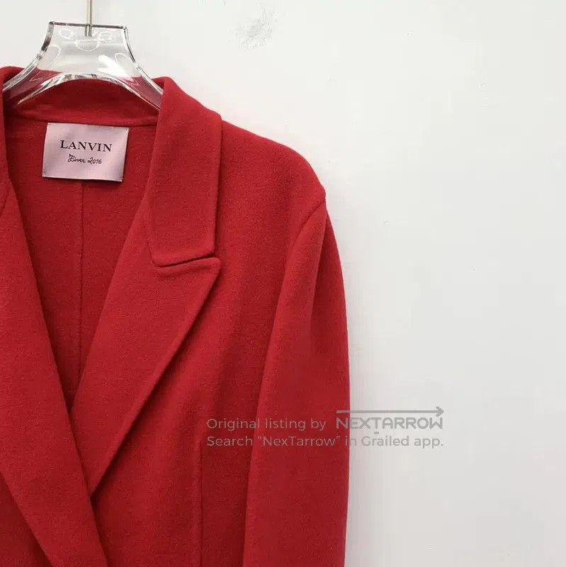 Lanvin Lanvin Red Wool Women's Long Coat . Size S / US 4 / IT 40 - 3 Thumbnail