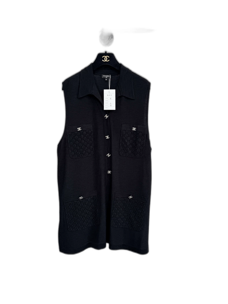 Chanel Chanel Classic Four-Pocket Vest Cardigan Size L / US 10 / IT 46 - 1 Thumbnail