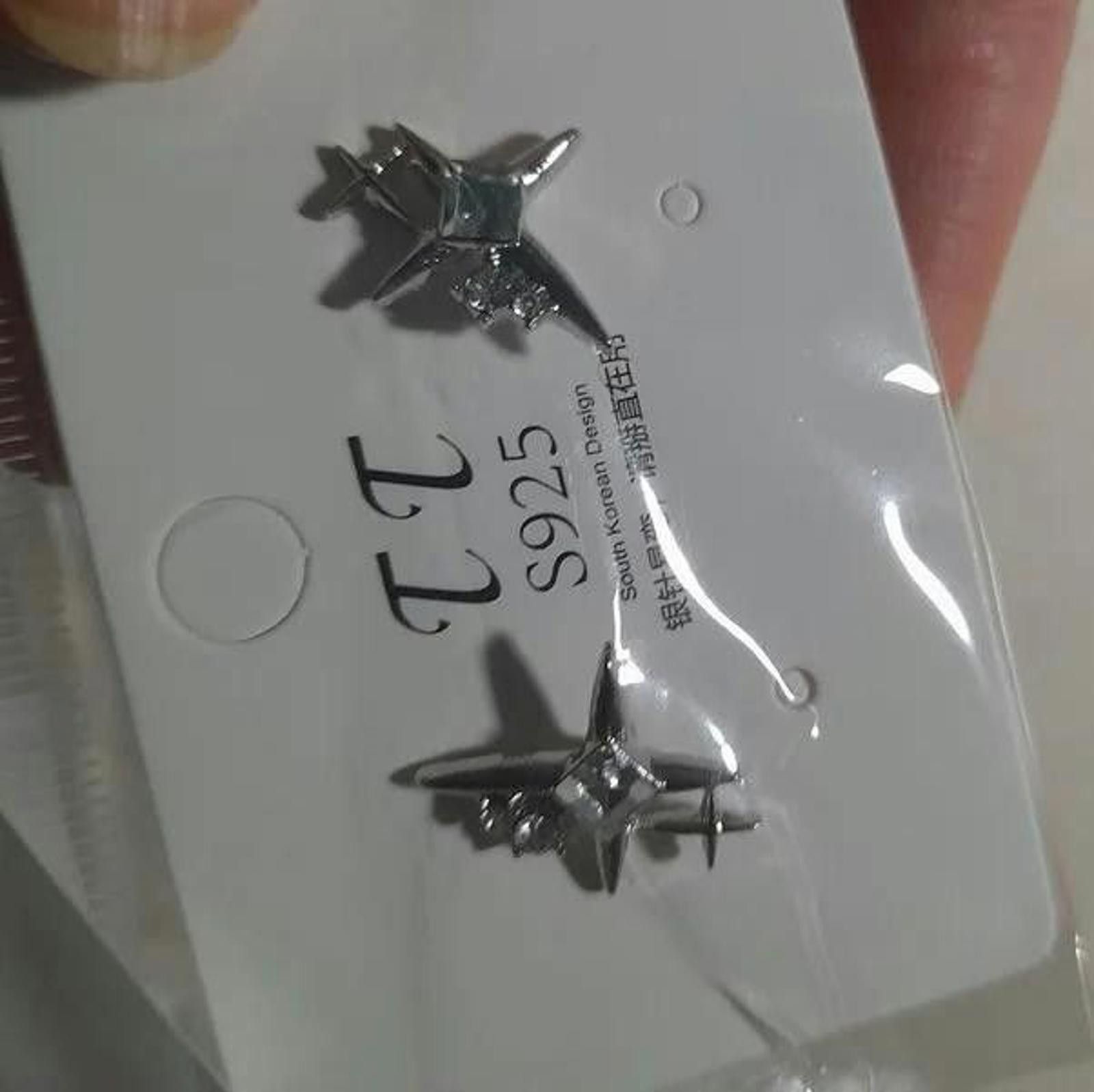 Jewelry STAR Glitter Silver Earrings Size ONE SIZE - 4 Thumbnail