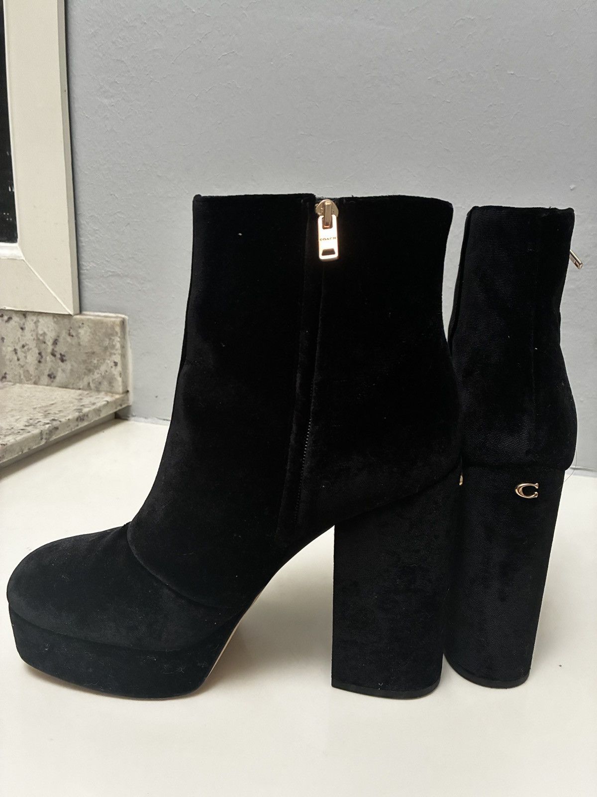 Coach Coach Iona Booties (Black Suede) Size US 10 / IT 40 - 2 Thumbnail
