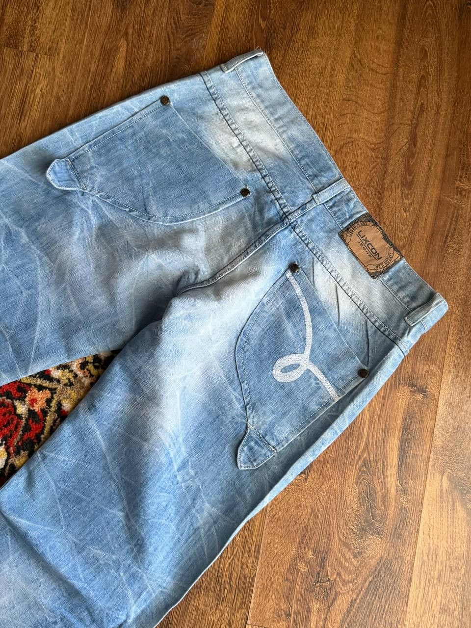 Japanese Brand Vintage 00's Flared Bootcut Baggy Balenci Style Jeans Size US 32 / EU 48 - 13 Thumbnail