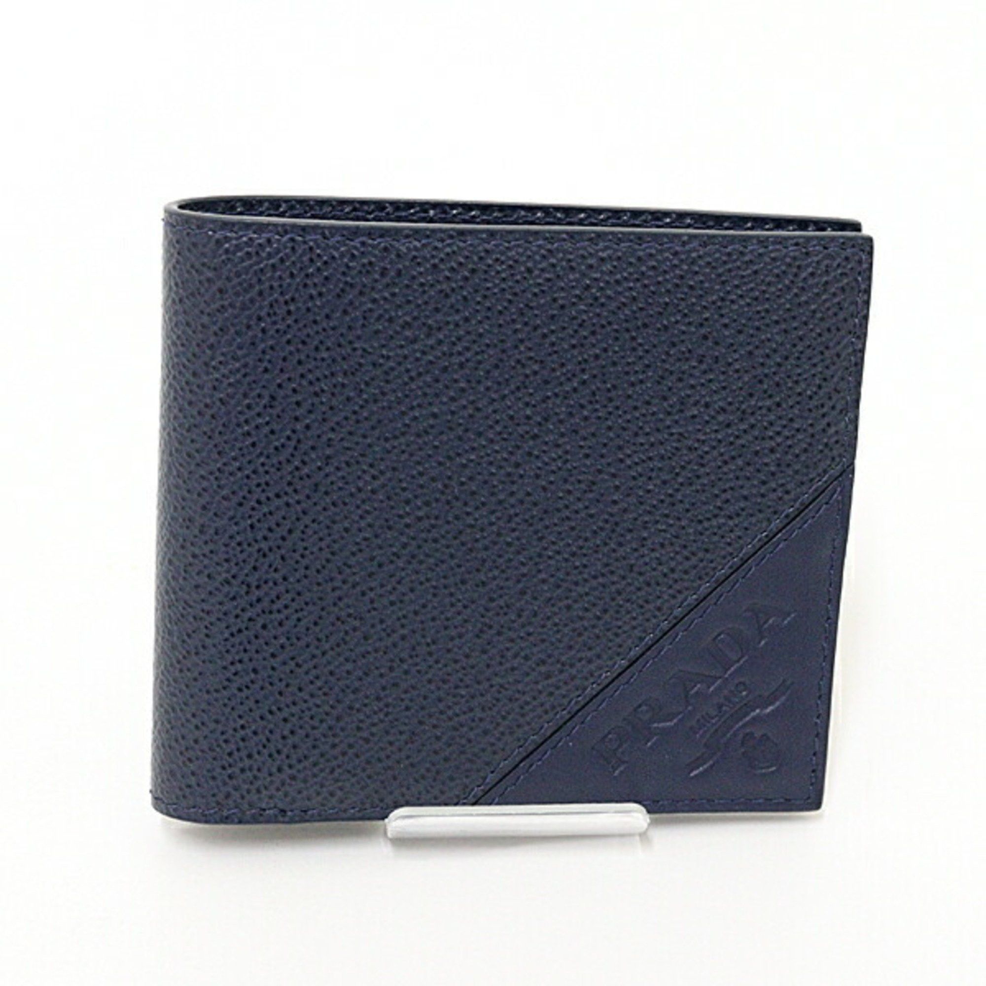 Prada PRADA 2-fold billfold Saffiano leather navy unused Size ONE SIZE - 1 Thumbnail