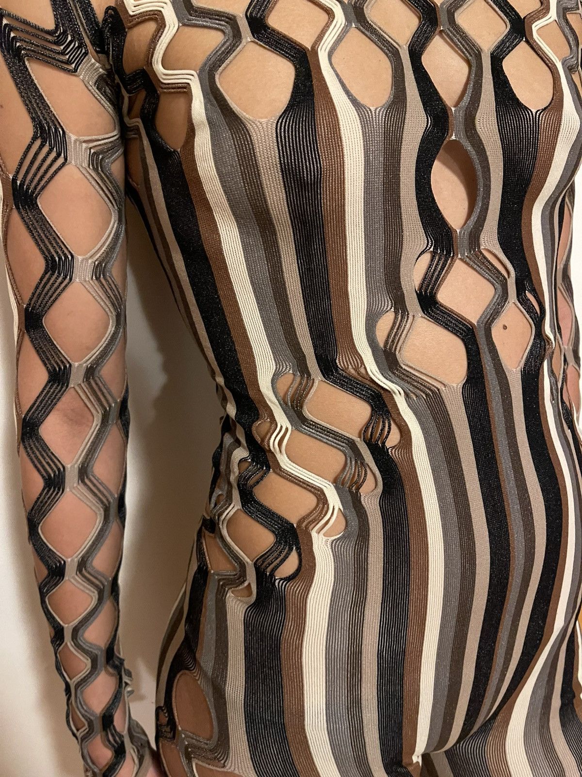Poster Girl POSTER GIRL Jetta Mini Dress - Mesh Cut-Out Bodycon/Size: S Size S / US 4 / IT 40 - 8 Thumbnail