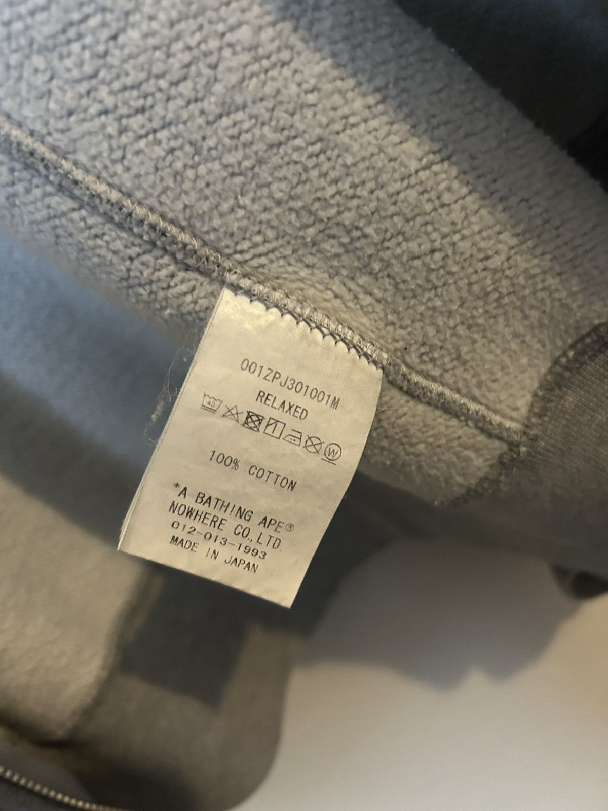 Bape Bape Shadow Grey Full Zip Hoodie Size US S / EU 44-46 / 1 - 4 Thumbnail