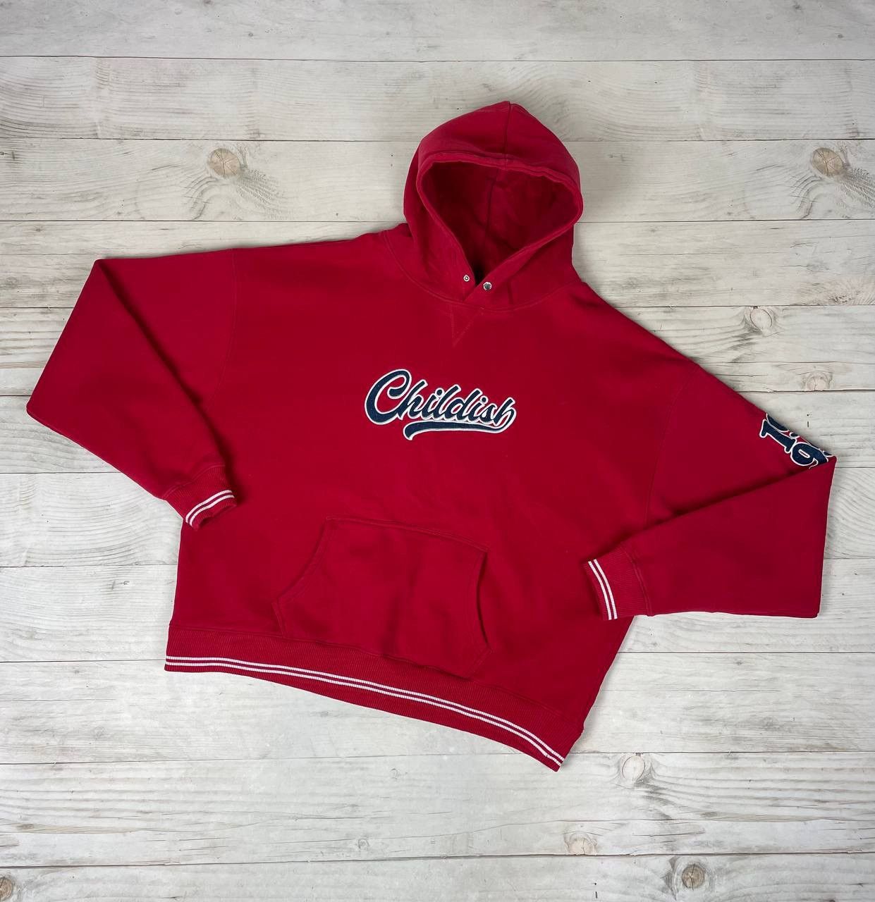 Vintage Vintage Childish 1995 Hoodie Big Logo Y2K Men Size 3XL Red Size US XXL / EU 58 / 5 - 1 Thumbnail