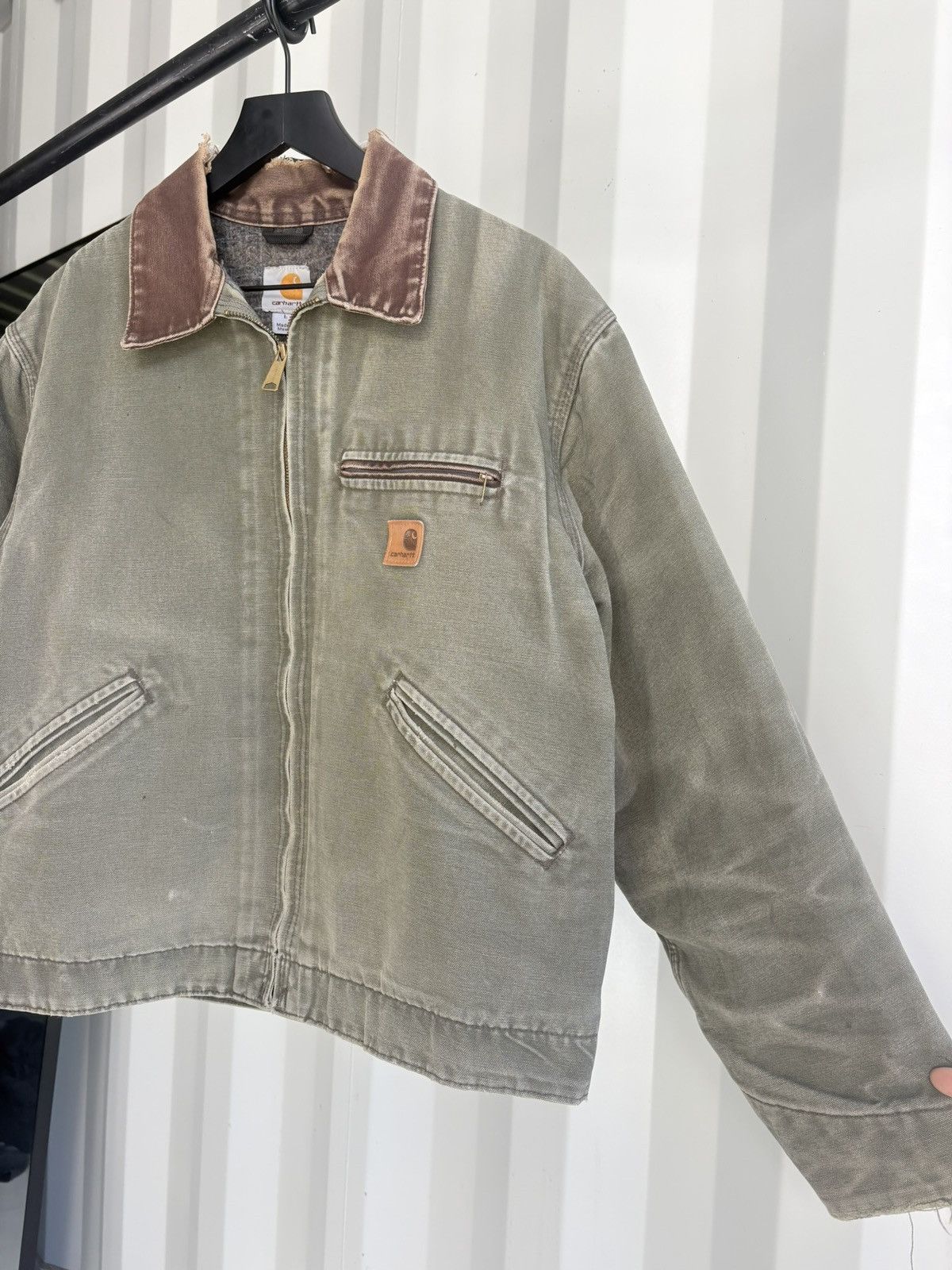 Carhartt Vintage Carhartt Detroit Faded Thrashed Jacket GRUNGE Boxy Size US L / EU 52-54 / 3 - 2 Thumbnail