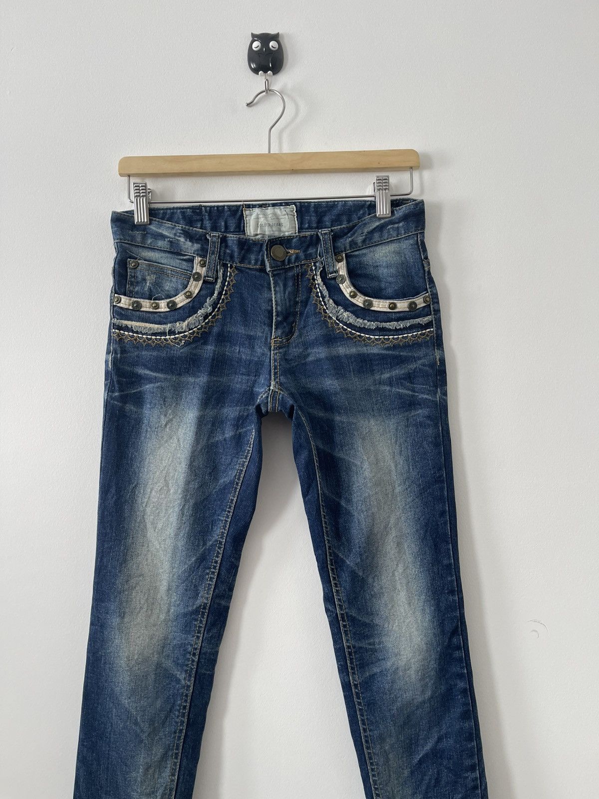 Japanese Brand Rare Vintage LOLITA JEANS Yoshitomo Nara Style Wings Pockets Size US 28 / EU 44 - 10 Thumbnail