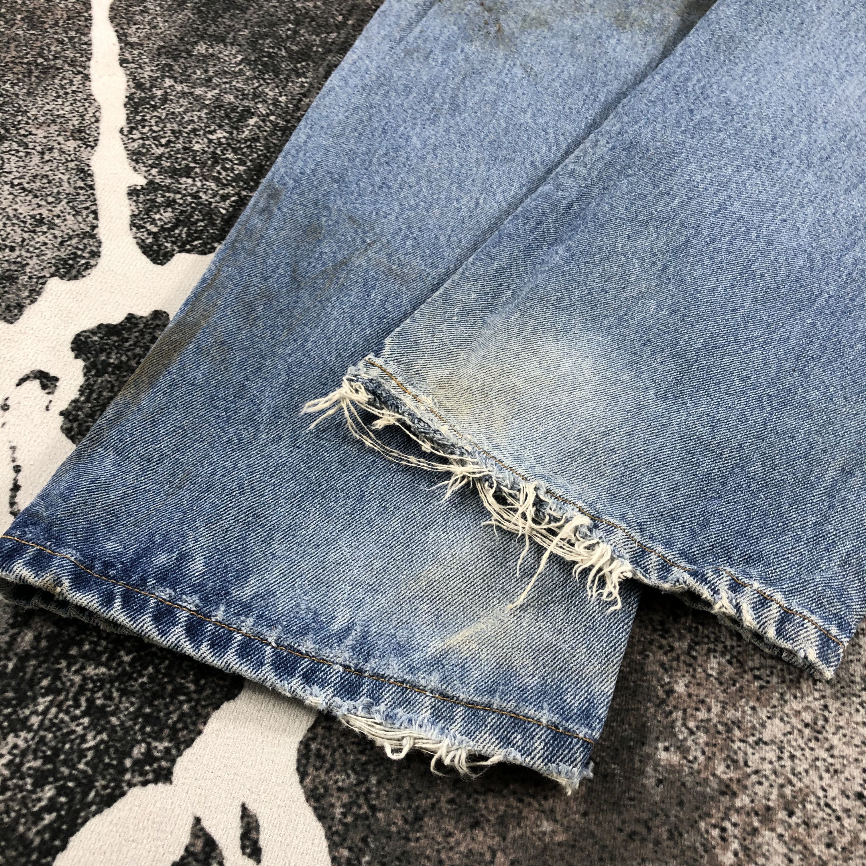 Levi's Vintage 90s Levis 505 Jeans Dirty Faded Blue Denim KJ807 Size US 34 / EU 50 - 6 Thumbnail