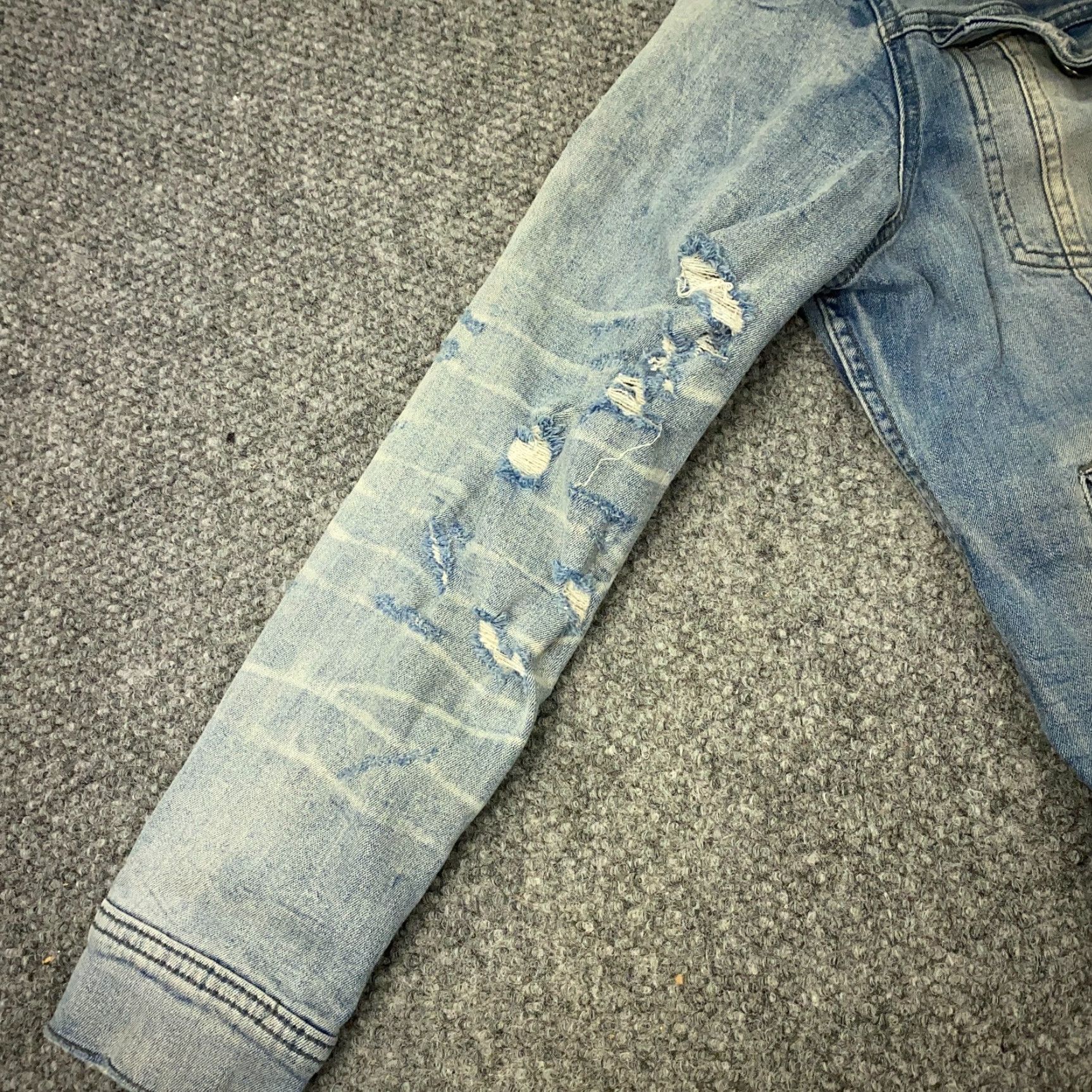Jordan Craig VINTAGE Jordan Craig Denim Jacket Men Medium Blue Faded Distressed Biker Grunge 90s Casual Size US M / EU 48-50 / 2 - 7 Thumbnail