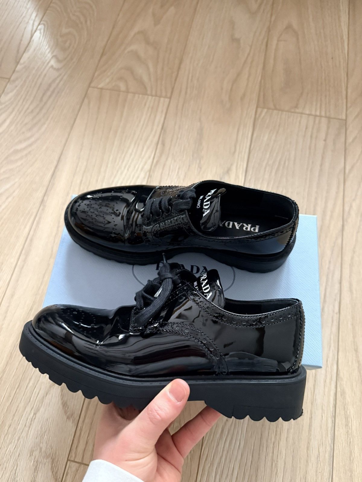 Prada Prada chocolate brushed leather loafers Size US 6 / IT 36 - 1 Thumbnail