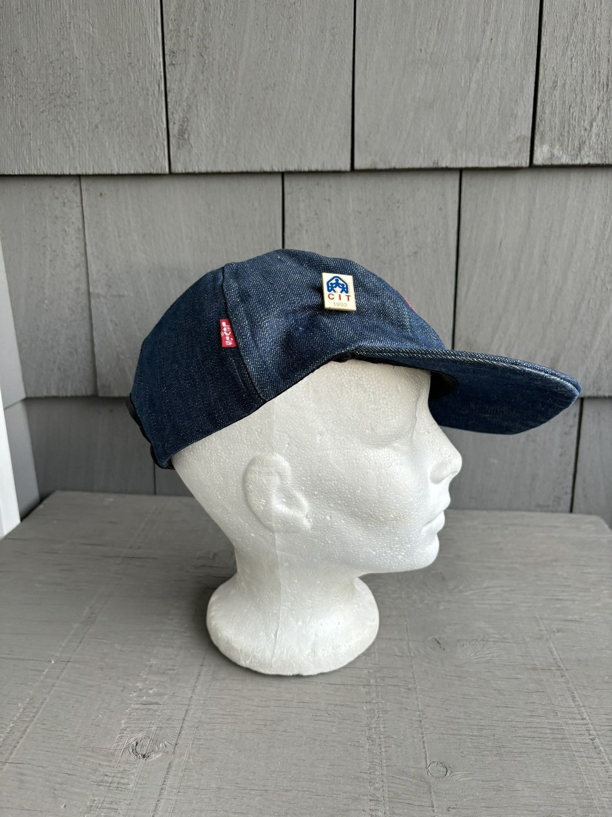 Levi's Vintage Levi's Red Tab Hat Dark Denim Snapback Blue Jean 90s Size ONE SIZE - 19 Thumbnail