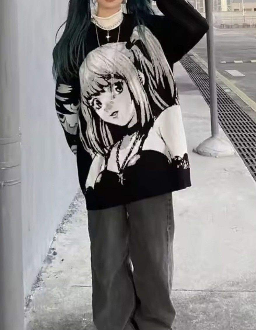 Japanese Brand Anime Graphic Knit Sweater Size US XL / EU 56 / 4 - 4 Thumbnail