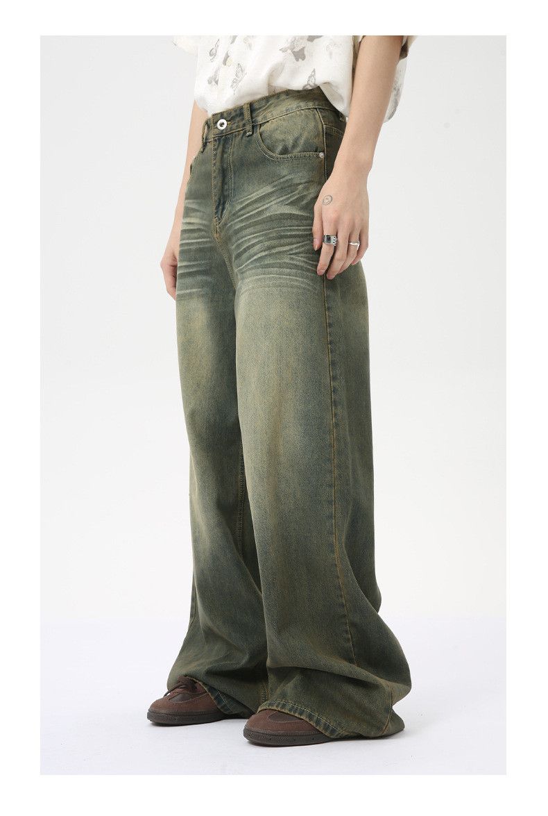 Japanese Brand American street retro distressed straight wide-leg jeans Size US 32 / EU 48 - 3 Thumbnail