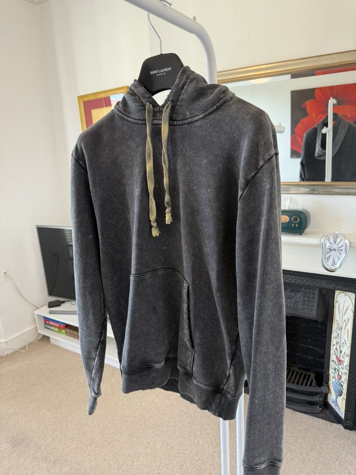 Saint Laurent Paris Saint Laurent Distressed Tie Dye Hoodie Size US S / EU 44-46 / 1 - 3 Thumbnail
