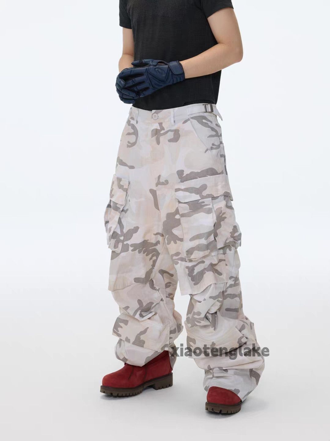 Vintage Unisex outdoor utility military loose baggy camo pants Size US 30 / EU 46 - 6 Thumbnail