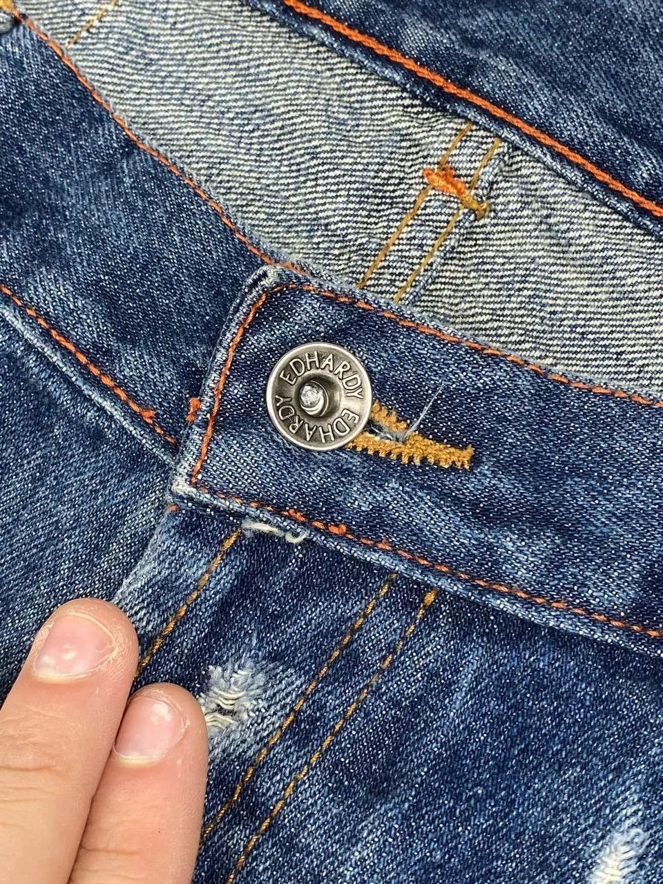 Ed Hardy Vintage Ed Hardy by Christian Audigier Denim Jeans Big Logo Size US 34 / EU 50 - 4 Thumbnail