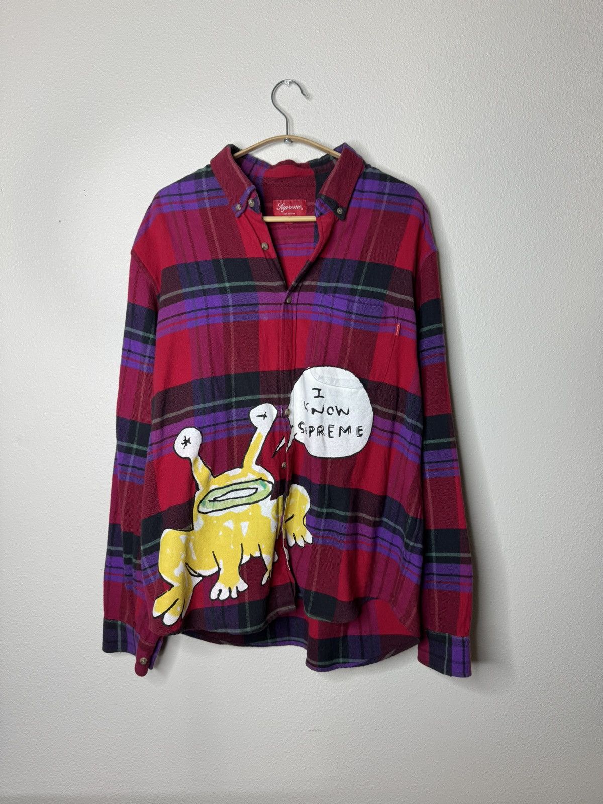トップス supreme daniel johnston plaid shirt M Supreme Daniel Johnston Plaid Shirt (SS20) - $148