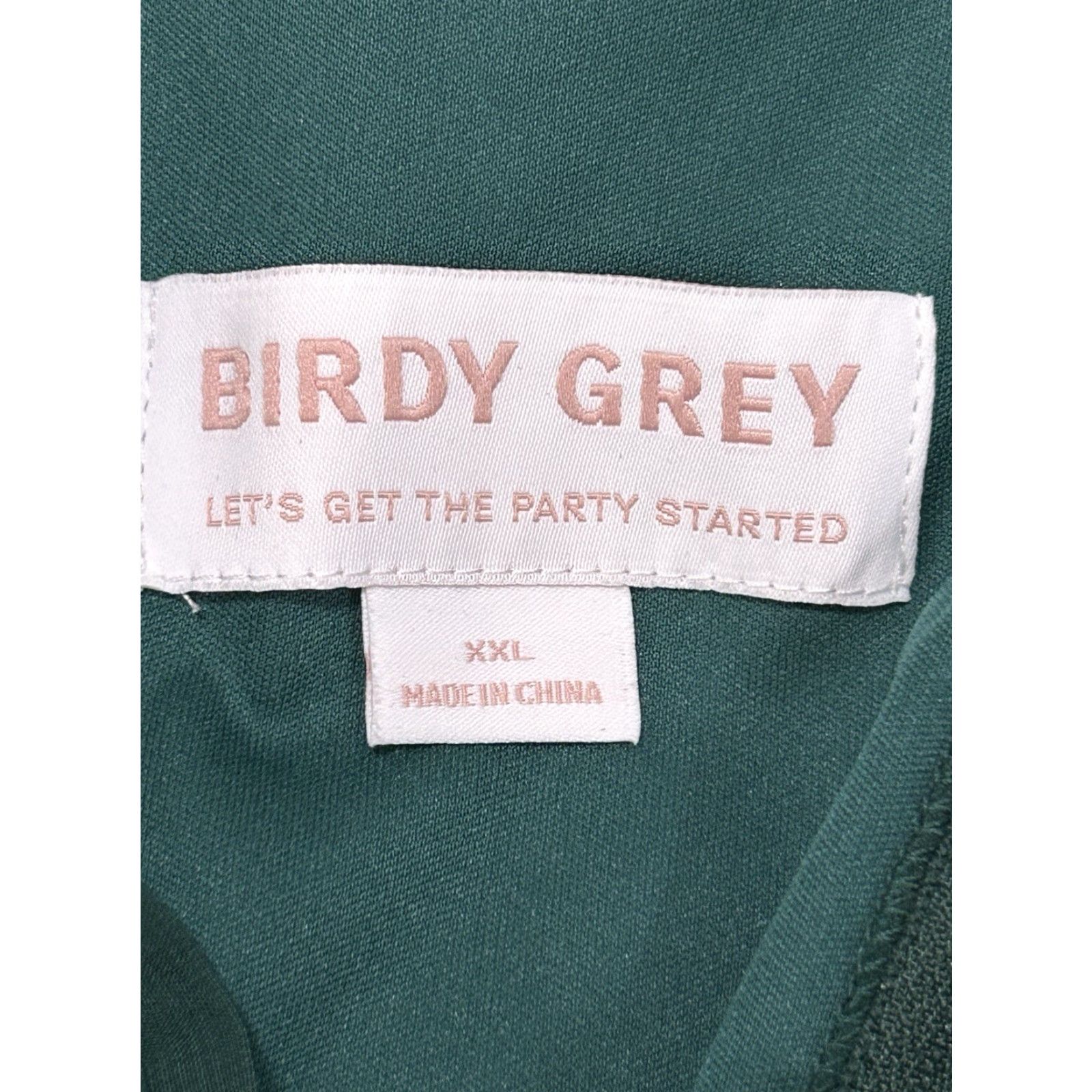 Birdy Grey Green Ruffled Sweetheart Flutter Sleeve Gown Bridesmaid Dress XXL