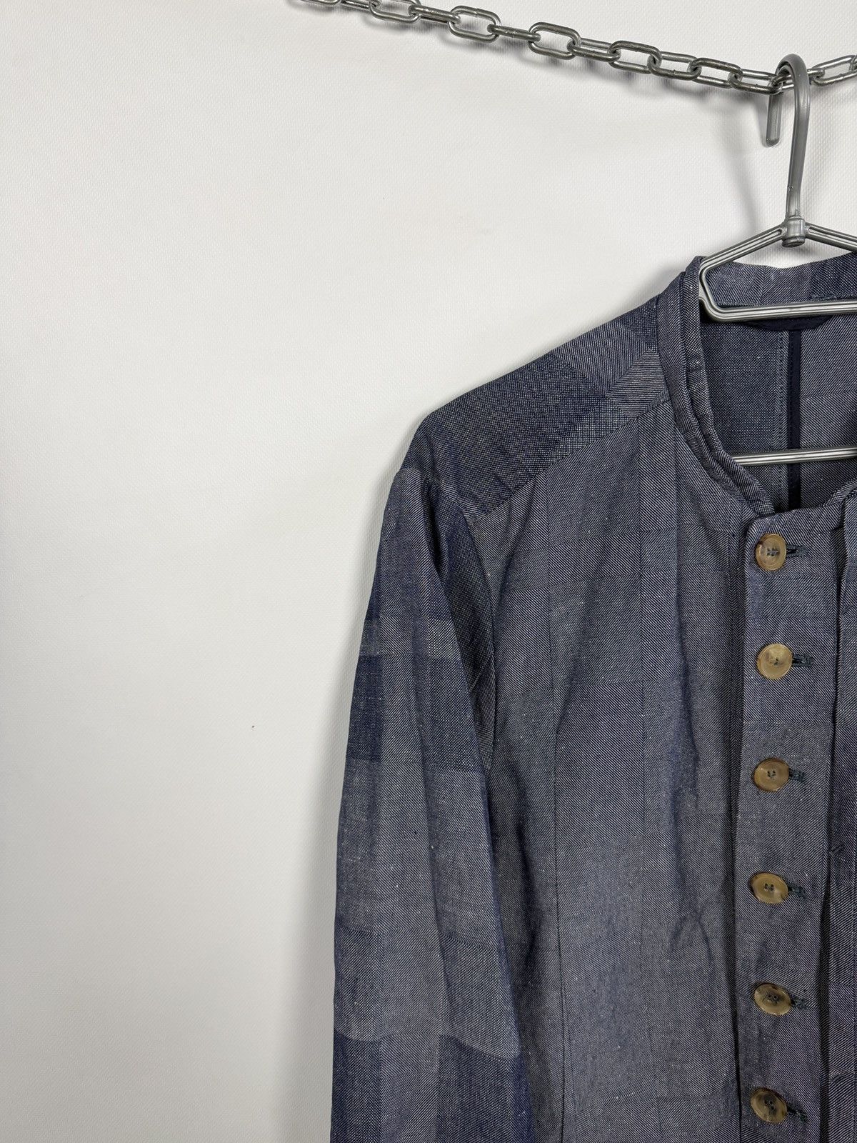 Diesel Black Gold Diesel Black Gold Denim Chambray Pattern Blazer Jacket Italy Size US L / EU 52-54 / 3 - 3 Thumbnail