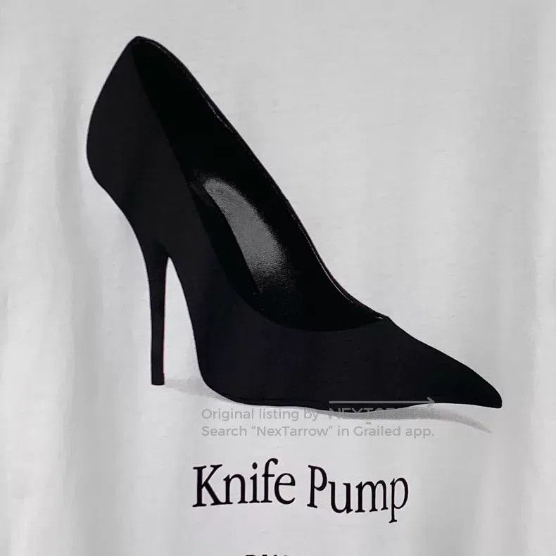 Balenciaga Balenciaga White High Heel Shoe Pattern Printed Cotton Cre Size US S / EU 44-46 / 1 - 4 Thumbnail