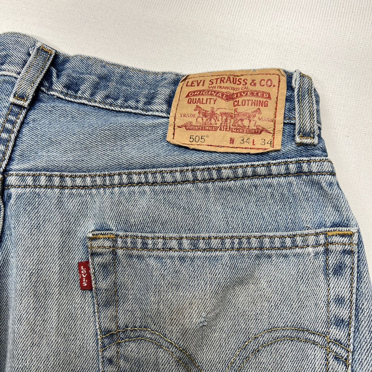 Levi's × Vintage Levis 505 Jeans Blue Straight Regular Fit Faded Denim Y2K Size US 34 / EU 50 - 11 Thumbnail