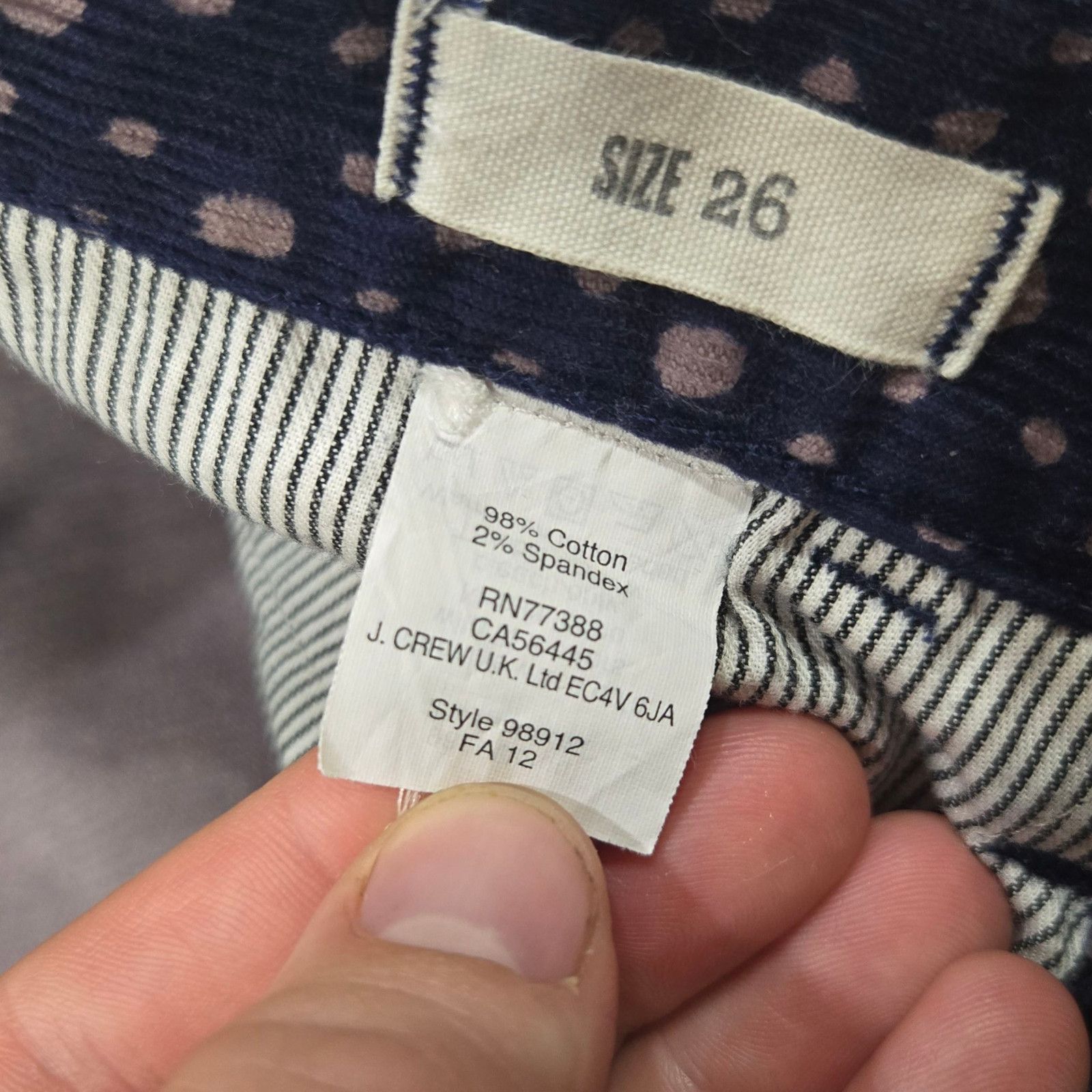 Madewell Madewell Navy Blue Polka Dot Skinny Pants Size 26 Size 26" / US 2 / IT 38 - 5 Thumbnail