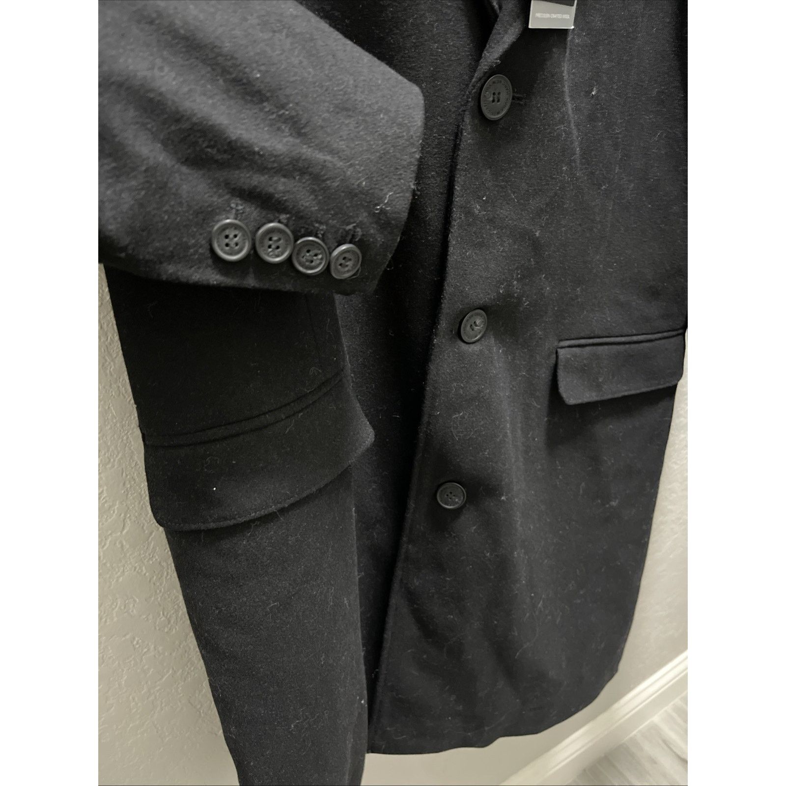 Andrew Marc Andrew Marc NY Men Large Sheffield Wool Coat-Mid Full Black Size US L / EU 52-54 / 3 - 14 Thumbnail