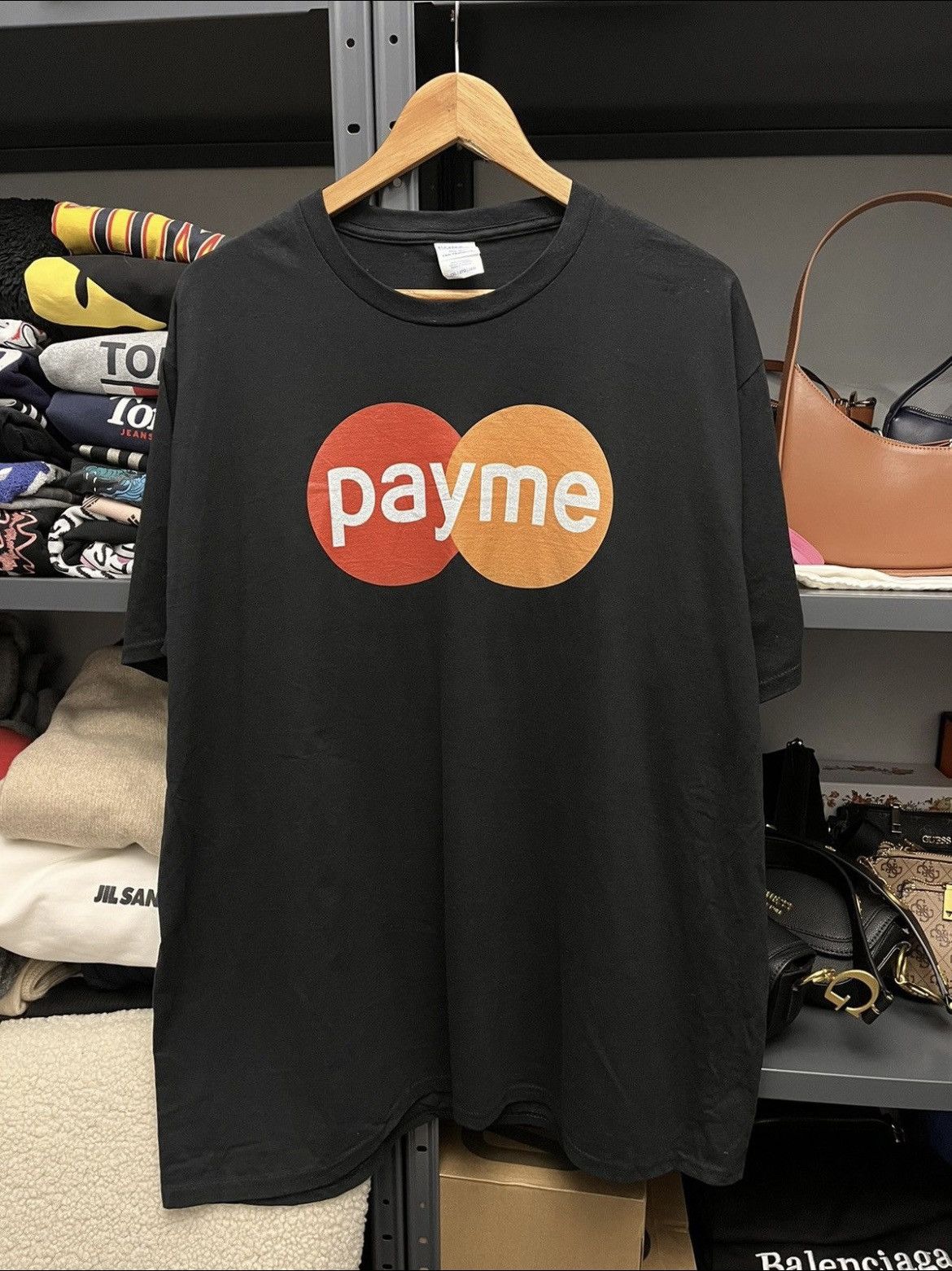 Vintage Vintage PayMe Humor USA T-shirt Size US XL / EU 56 / 4 - 1 Thumbnail