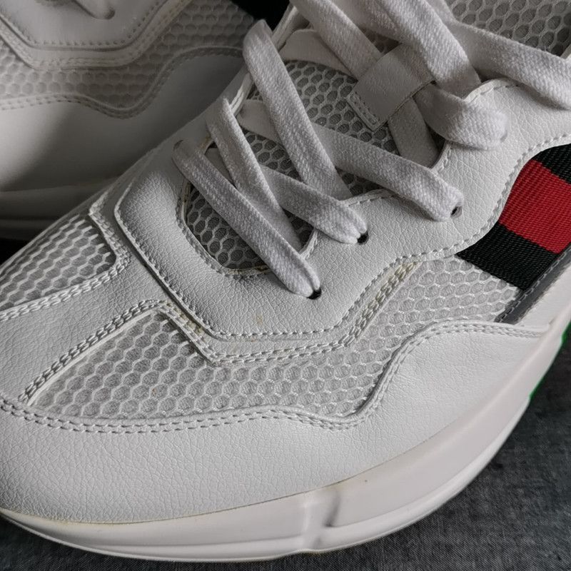 Gucci Gucci Rhyton Casual Dad Sneakers in White Red Green - Size US 11 / EU 44 - 5 Thumbnail