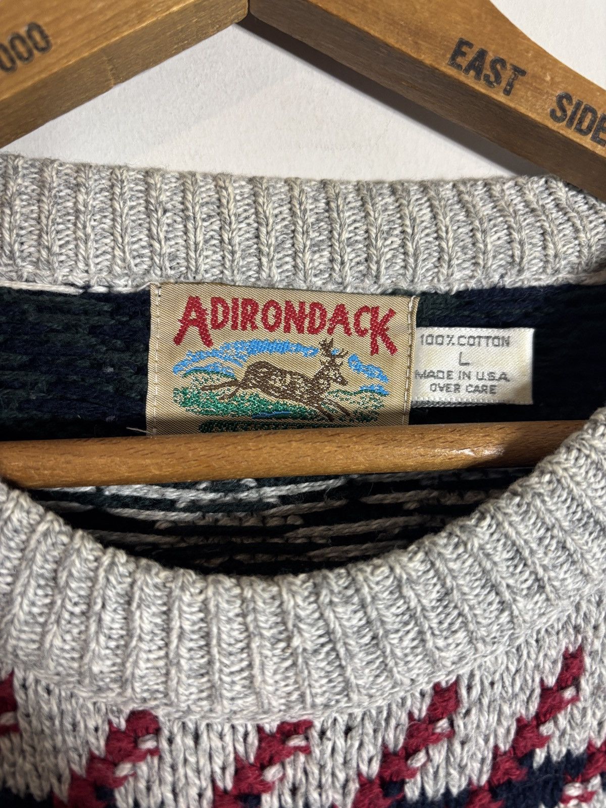 Vintage Vintage 90s Adirondack Cotton Knit Sweater USA Large Size US L / EU 52-54 / 3 - 2 Thumbnail