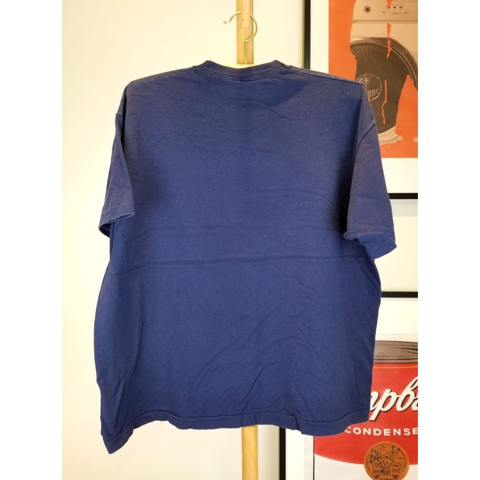 Fruit Of The Loom VINTAGE Fruit of the Loom T-Shirt Navy Pocket 80s Selvedge Blue Cotton Men XL Size US XL / EU 56 / 4 - 7 Thumbnail