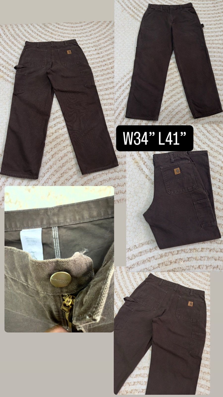 Carhartt Carhartt Carpenter Duck Work Pant Size US 35 - 8 Thumbnail
