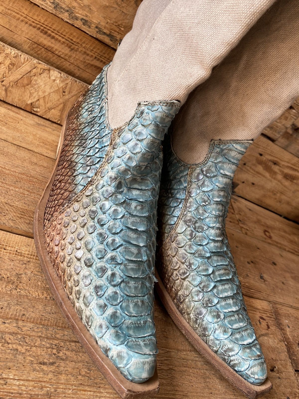 Roberto Cavalli Roberto cavali western cowboy boots,exotic python skin sz41 Size US 8 / EU 41 - 7 Thumbnail