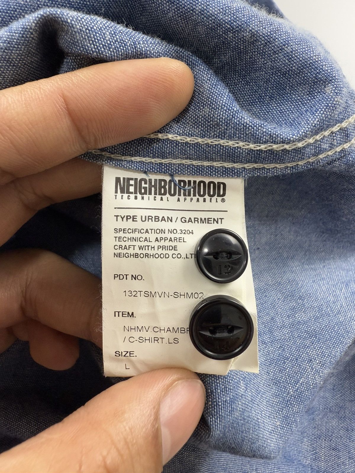 Neighborhood Neighborhood x MVP Chambray Shirt Size US L / EU 52-54 / 3 - 11 Thumbnail