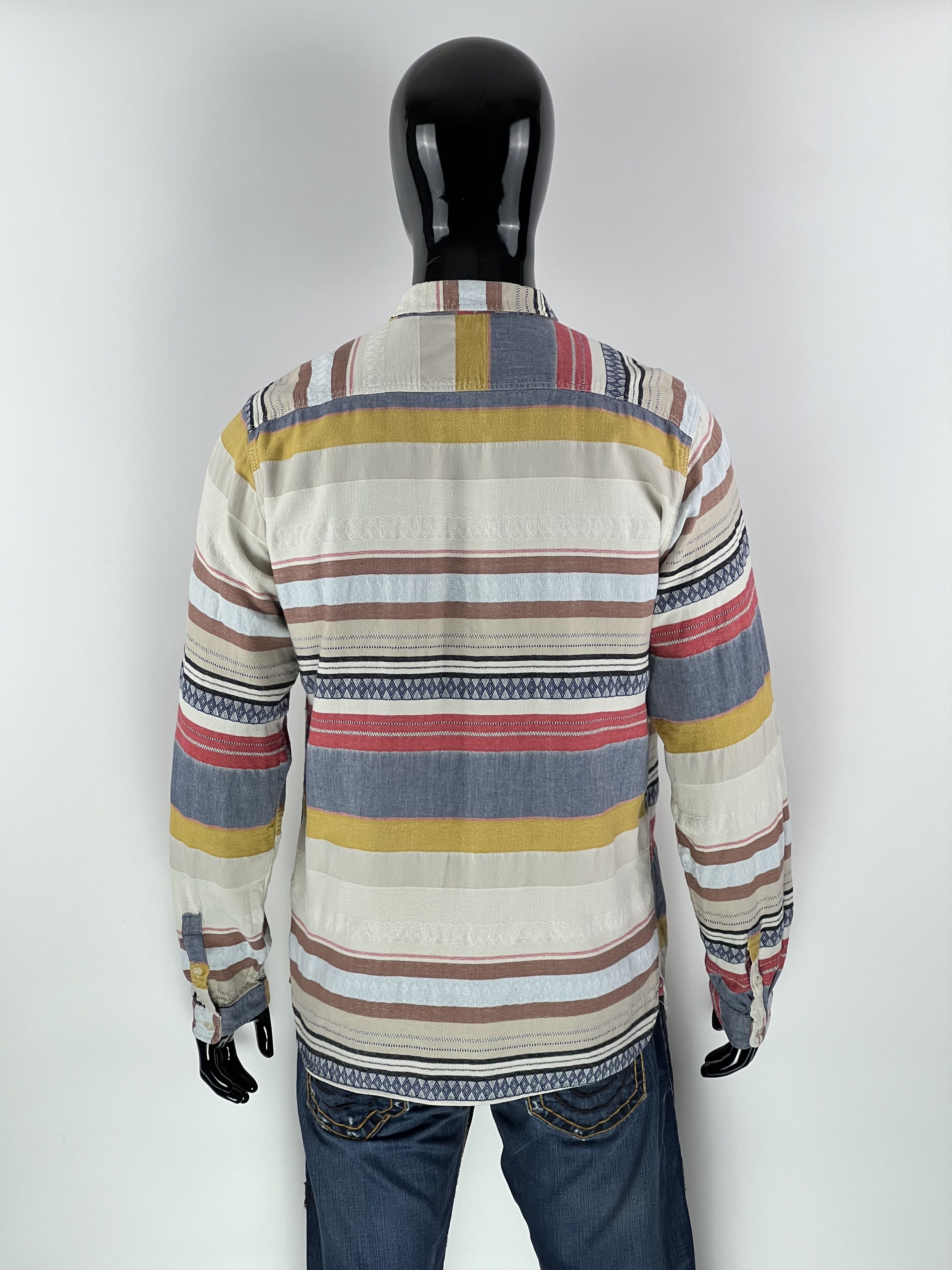 Edwin Edwin Men's Striped Cotton Button Up Shirt Size L/XL Size US XL / EU 56 / 4 - 2 Thumbnail