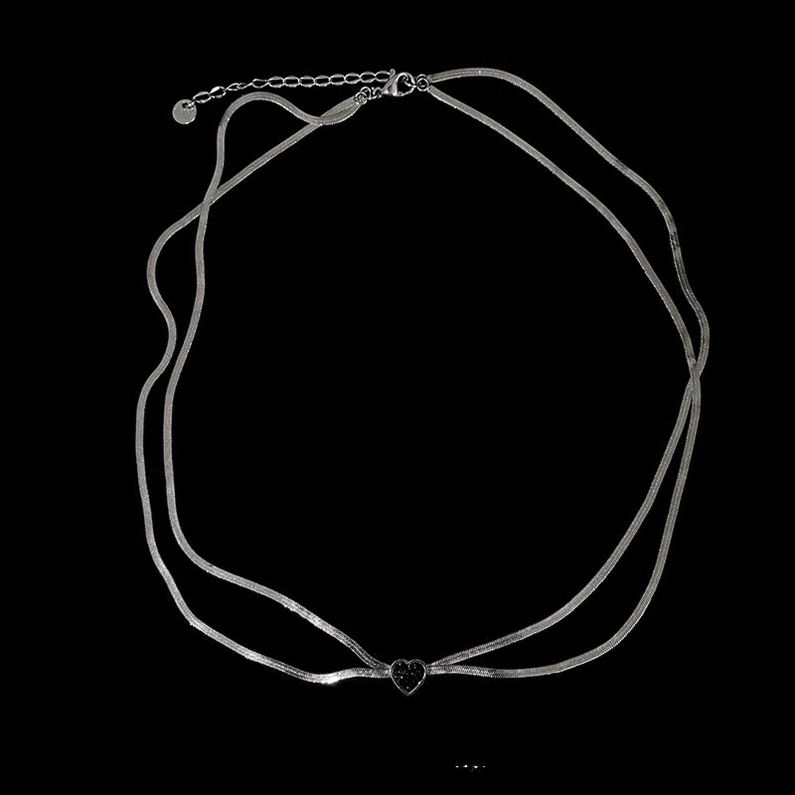 The Unbranded Brand Y2k Minority Love Titanium Steel Double-layer Necklace Size ONE SIZE - 6 Thumbnail