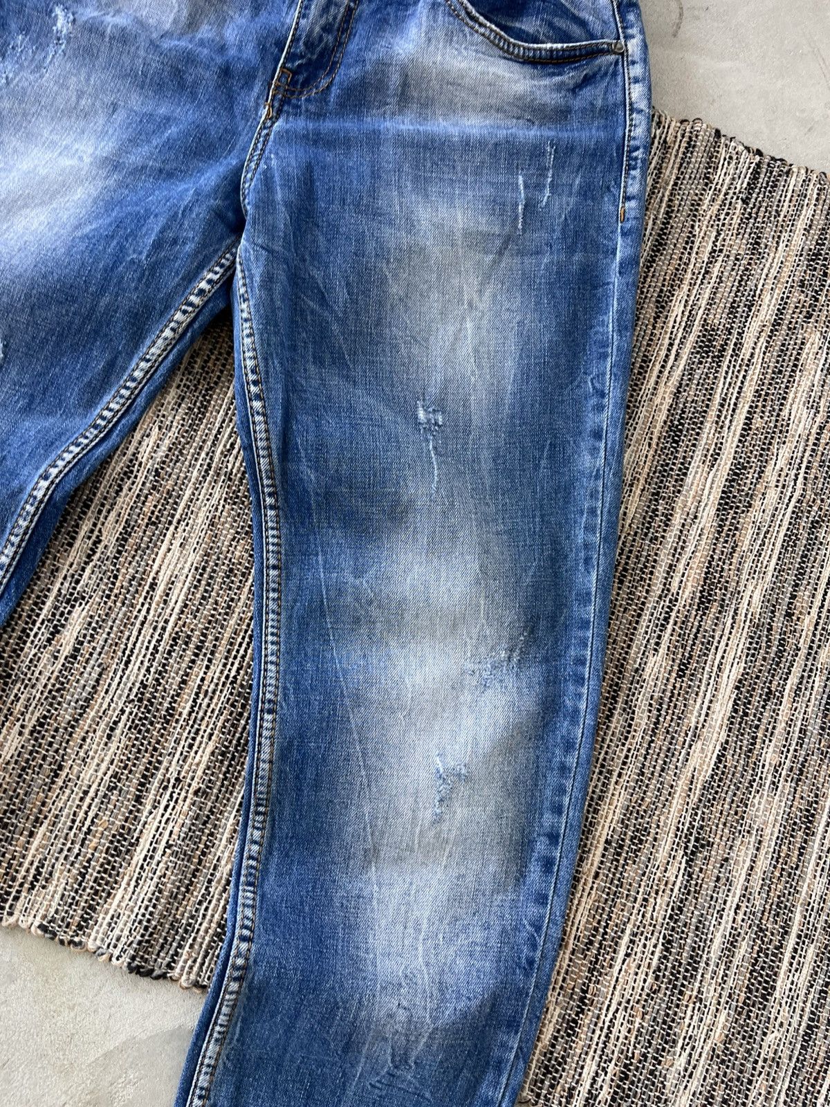 Designer Vintage Dolce Gabbana Style Jeans Denim Pants Y2K Avantgarde Size US 29 - 6 Thumbnail