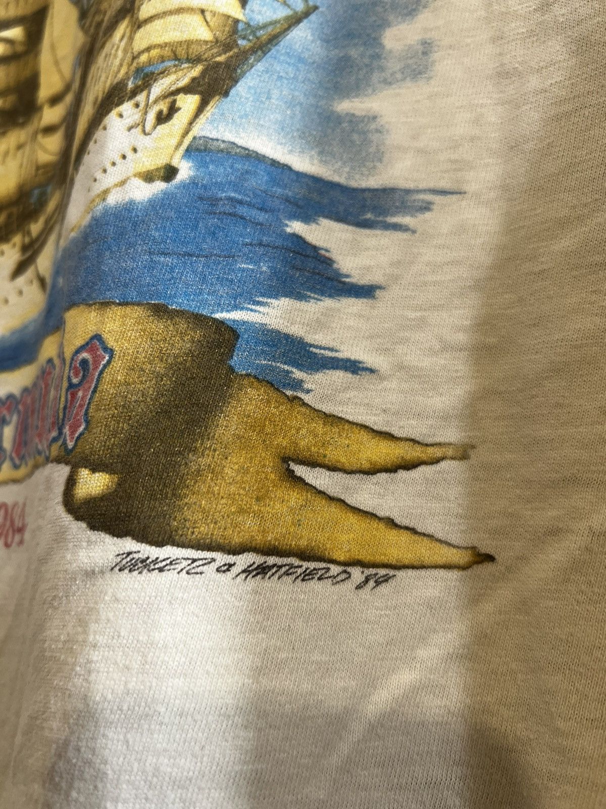 Vintage Vintage 1984 Bermuda Tall ship Sailing T Shirt Single Stitch Size US XL / EU 56 / 4 - 6 Thumbnail