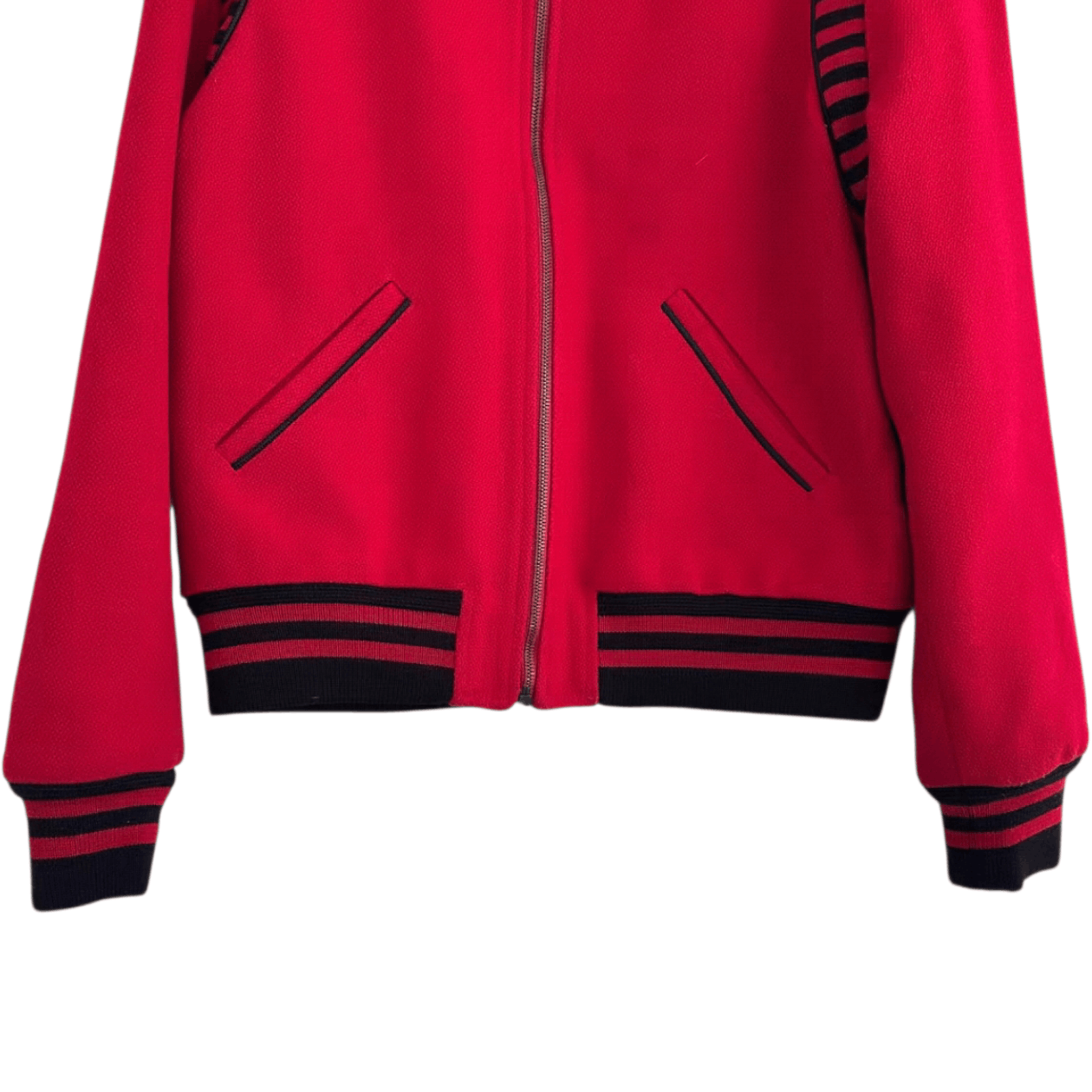 Saint Laurent Paris Saint Laurent FW16 Ray Striped Red Teddy Jacket Size US M / EU 48-50 / 2 - 4 Thumbnail