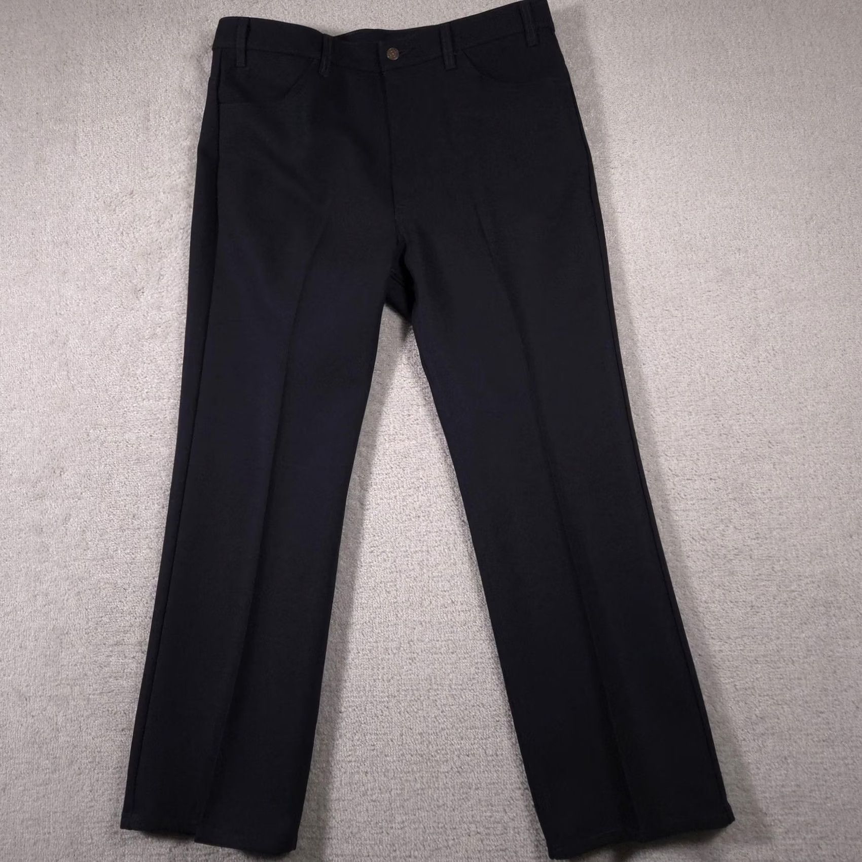 Levi's Levi's Pants Mens 40 Cotton Polyester Dress Slacks Navy Blue Straight Front Zip Pockets 40x30 Regular Size US 40 / EU 56 - 2 Thumbnail