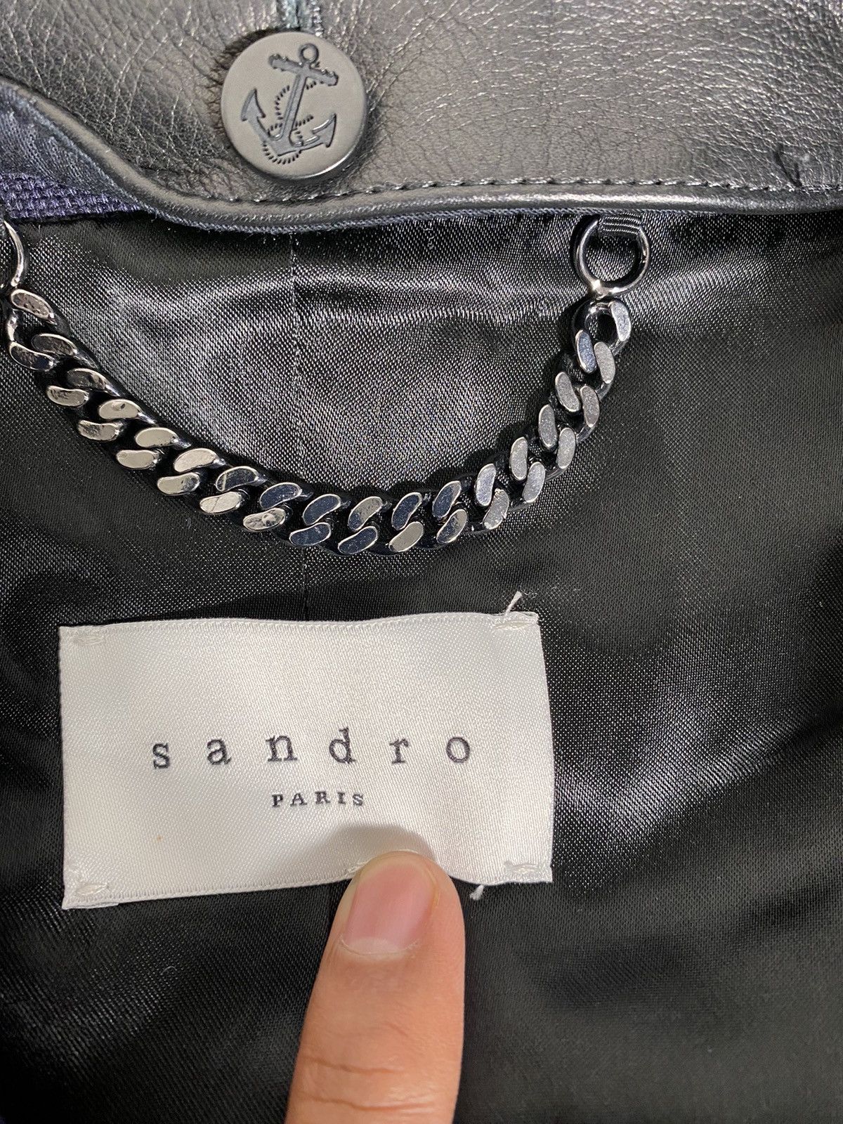 Sandro SANDRO Detachable Collar Double Breasted Jacket Size US M / EU 48-50 / 2 - 4 Thumbnail