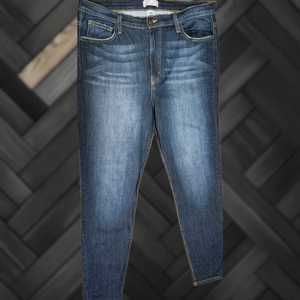 Vintage JUDY BLUE Jeans Women's 2XL 36x30 Dark Wash Denim Stretch High Rise 5-Pocket City Bohemian Vintage: No, 83103, Plus Size, Blue, Bagged Size 40" / US 18 - 1 Thumbnail