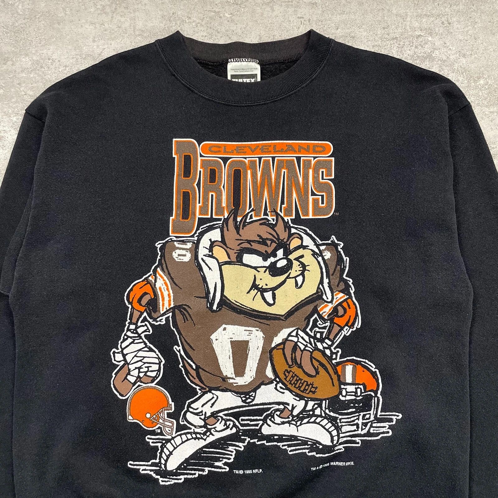 NFL × Vintage VTG 90s NFL CLEVELAND BROWNS TAZ WARNER BROS 1995 SWEATSHIRT Size US L / EU 52-54 / 3 - 2 Thumbnail