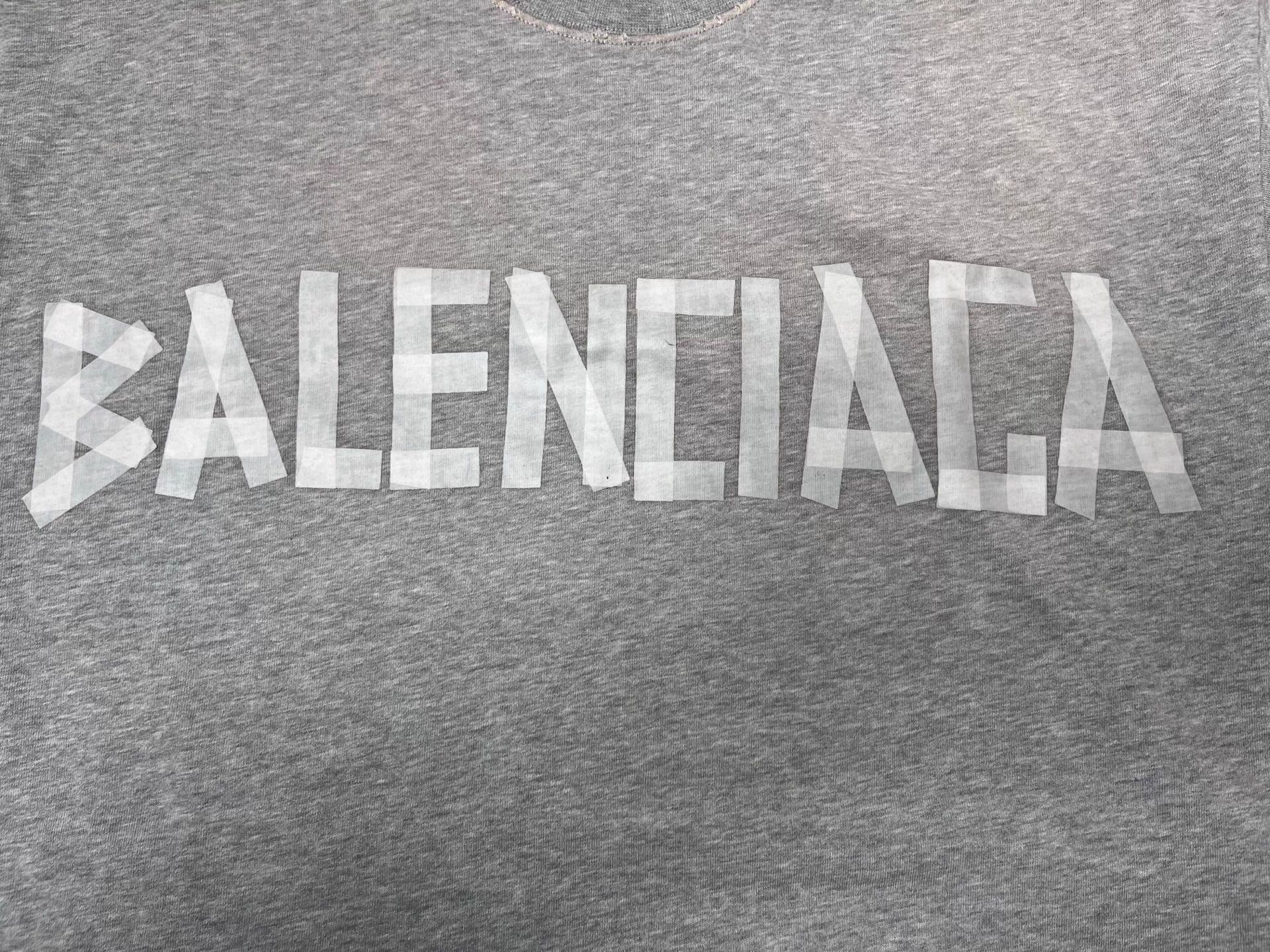 Balenciaga Balenciaga Logo Print T-Shirt Slate Gray XS Unisex Size US XS / EU 42 / 0 - 3 Thumbnail