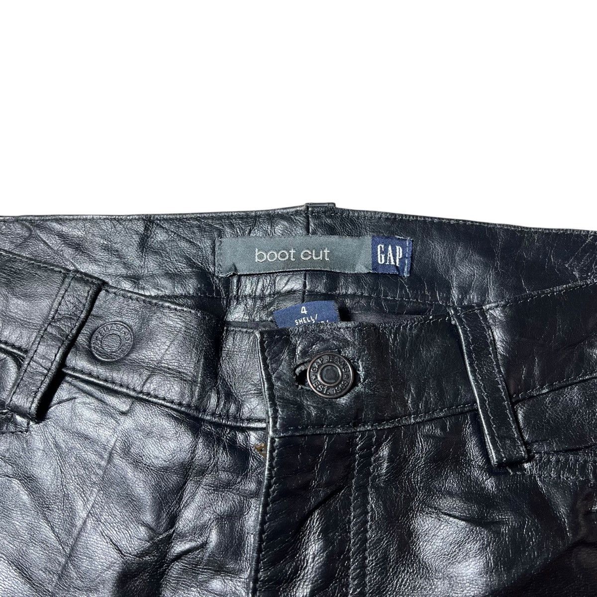 Genuine Leather Vintage GAP Lether Bootcut Flared Pants Size US 30 / EU 46 - 2 Thumbnail