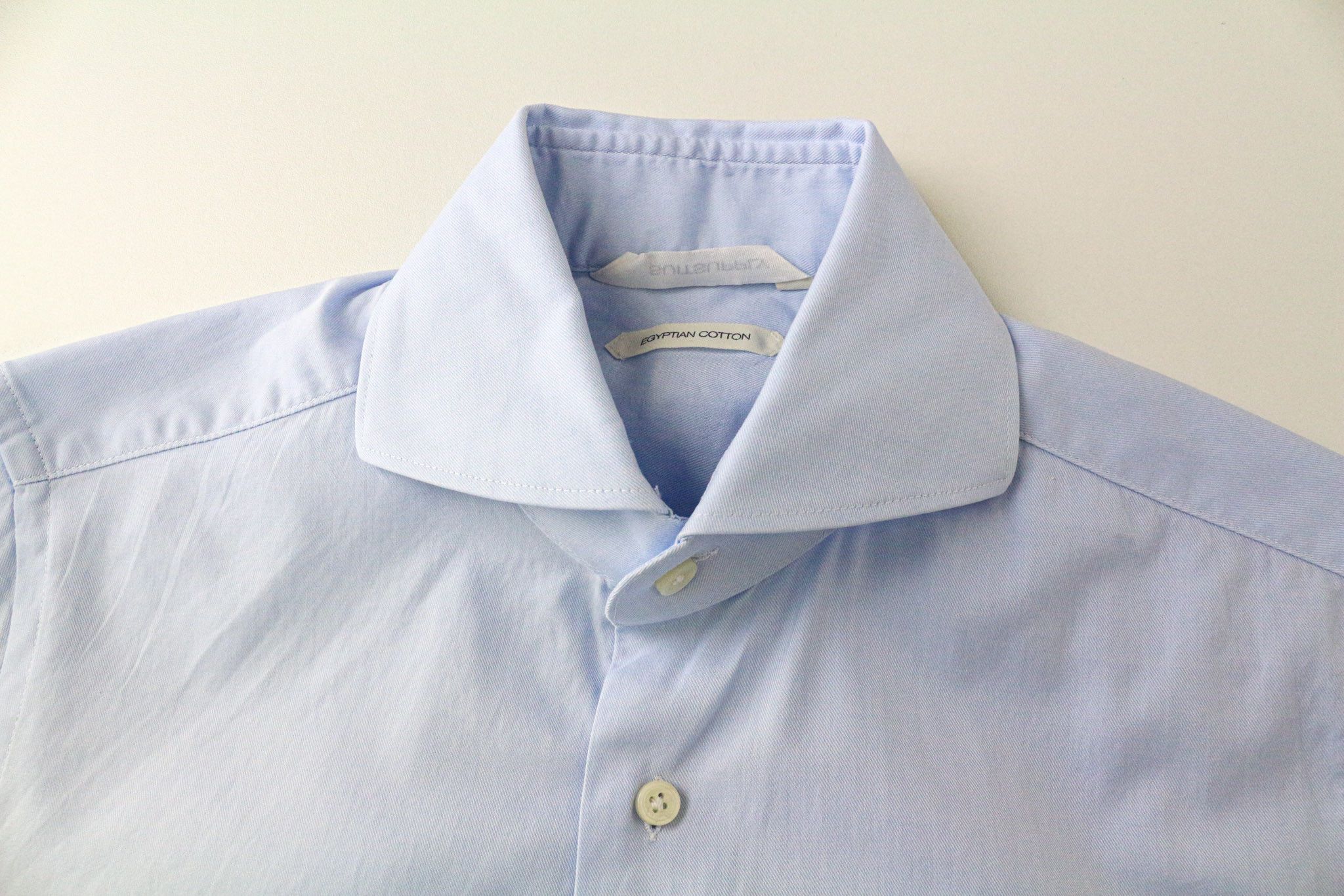 Suitsupply 35/13 1/2 Slim Blue Cotton Cutaway Shirt 79454 Size 34R - 3 Thumbnail